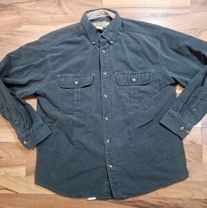 Cabela’s Deerskin Soft Chamois Shirt Men’s L Green
